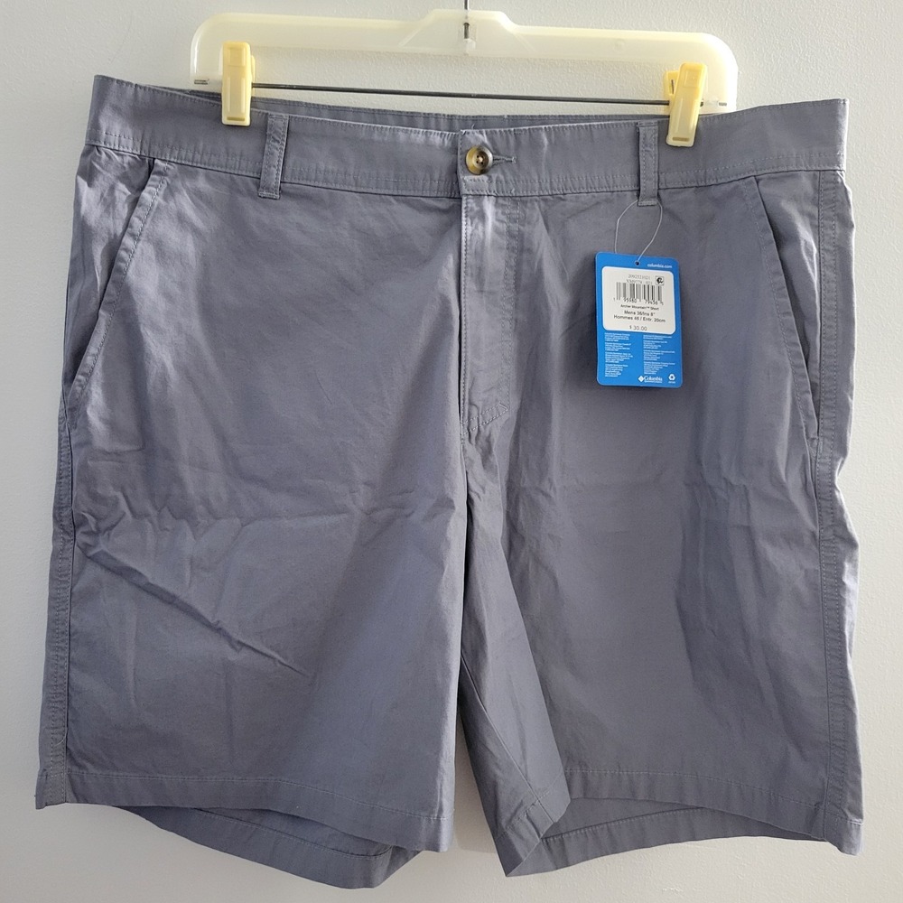 NWT Columbia Archer Mountain Shorts Men Size 36 8" Inseam Gray Hiking Outdoor